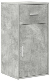 Mesa de Canto Cinza Concreto 102x88x75 cm Madeira Engenheirada