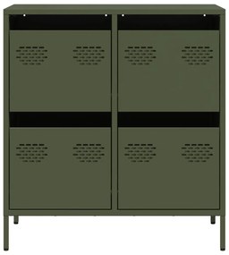 Aparador 68x39x73,5 cm aço laminado a frio verde-azeitona