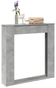 vidaXL Cornija lareira 100x20x100 cm derivados madeira cinza cimento