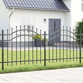 vidaXL Cerca para Jardim Cinzeto 140 cm Aço com Revestimento em Pó