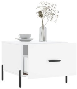 Mesas de centro 2 pcs 50x50x40 cm branco brilhante
