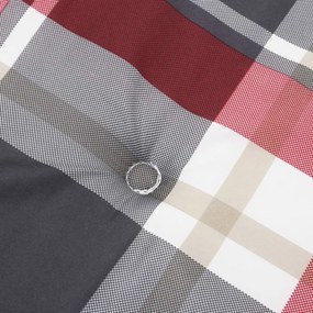 Almofadões cadeiras altas de jardim 4pcs tecido xadrez vermelho