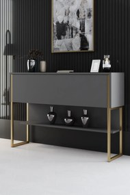 Cômoda Luxe – Dourado e Antracite – 120 x 80 x 30 cm
