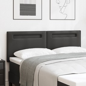 Cabeceira vidaXL Design Simples Preta 160 cm em Couro Sintético