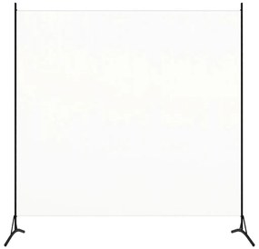 vidaXL Divisória com 1 painel 175x180 cm tecido branco
