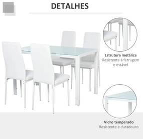 Conjunto de Refeição Hayla - 4 Cadeiras e 1 Mesa - Design Nórdico