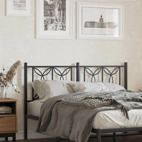 Cabeceira de cama 135 cm metal preto