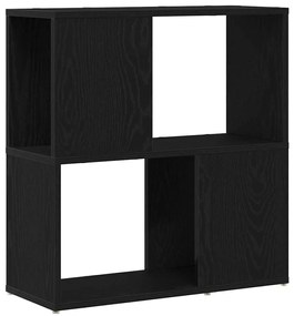 Estante VidaXL Preta Carvalho 60x24x63 cm em Madeira de Engenharia