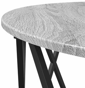 Mesa de Centro Cinza Sonoma 80x80x42 cm Feita de Madeira Engenharia