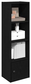 Estante 31x24x102 cm derivados de madeira carvalho preto