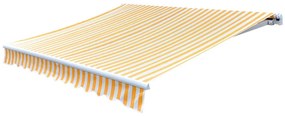 Lona para toldo laranja e branco 450x300 cm