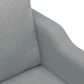 Sofá de 3 lugares 180 cm tecido cinza-claro