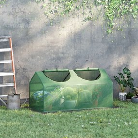 Estufa 119x60x60cm Estufa de Jardim com 2 Janelas Enroláveis para Cult
