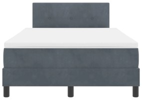 Cama Box com Colchão vidaXL Cinza Escuro 120x200 cm Veludo
