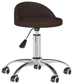 vidaXL Cadeira de escritório giratória couro artificial castanho