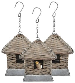 Casas para pássaros 3 pcs vime