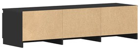 Móvel de TV 140x40x35,5 cm derivados de madeira preto