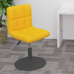 vidaXL Banco de bar giratório veludo amarelo
