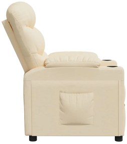 Poltrona reclinável tecido cor creme