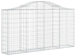 Cestos gabião arqueados 15 pcs 200x30x100/120 ferro galvanizado