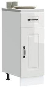 Armário de cozinha baixo Kalmar branco alto brilho