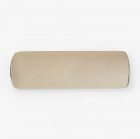 Cilindro Almofada 15x50 Cm Para Jardim Em Tecido Somalia Tapioca Bege - Sklum