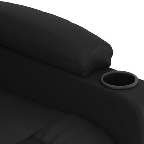 Poltrona reclinável elétrica couro artificial preto