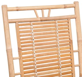 Cadeira de baloiço com almofadão bambu