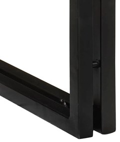 Mesas de canto 3 pcs Marrom e Preto Madeira de acácia maciça