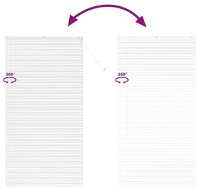 Persiana de Janela com cortinas Outros Manual Branco 120 x 220 cm Alum