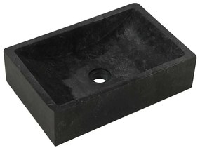 Lavatório 45x30x12 cm mármore preto brilhante
