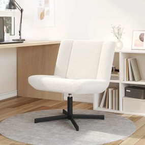 vidaXL Cadeira de Acento Creme Tecido Médio Ergonómica