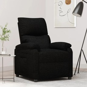 342453 vidaXL Poltrona reclinável tecido preto