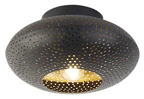Candeeiro de teto oriental preto com dourado 25 cm - Radiance