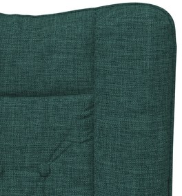 Cadeira Relaxante vidaXL Verde Escuro em Tecido