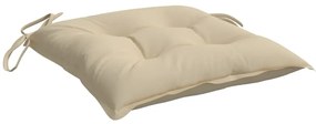 Almofadões de cadeira 4 pcs 40x40x7 cm tecido oxford bege
