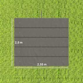 Lona para tenda retrátil de 3 x 3 m – apenas a lona, 250 x 255 cm (ESTRUTURA NÃO ESTÁ INCLUÍDA), cinzento claro