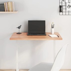 vidaXL Tampo de mesa 80x50x2 cm carvalho tratado castanho-claro