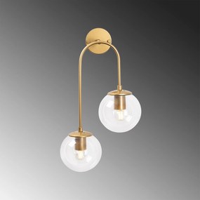 Aplique de Parede Jewel – Dourado Brilhante – 30 x 24 cm