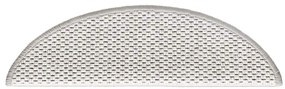 Tapetes escada adesivos aspeto sisal 15 pcs 56x17x3cm platinado