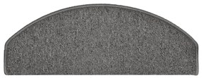 Tapete/carpete para degraus 15 pcs 65x24x4cm cinza-escuro