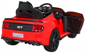 Carro elétrico para Crianças 12V Ford Mustang GT Rodas Eva, Assento de couro Vermelho