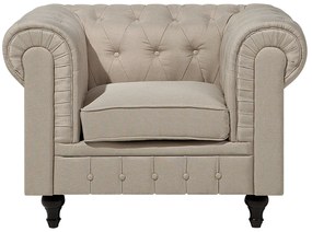 Conjunto de sofás com 4 lugares em tecido creme CHESTERFIELD Beliani