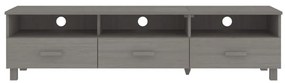 Móvel de TV HAMAR 158x40x40 cm pinho maciço cinza-claro
