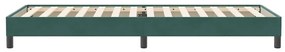 Cama com molas sem colchão 90x220 cm veludo verde-escuro