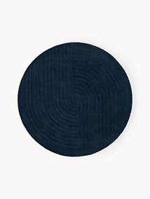 Tapete redondo em lã artesanal Mason