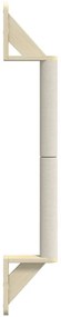 Poste arranhador de montagem na parede para gatos 109 cm sisal