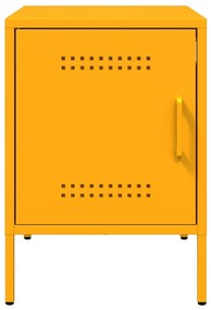 Mesa de cabeceira 36x39x50,5 cm aço amarelo mostarda