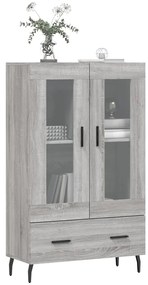 Armário alto derivados de madeira 69,5x31x115cm cinza sonoma