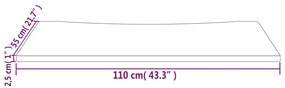 Tampo de secretária 110x55x2,5 cm pinho maciço branco